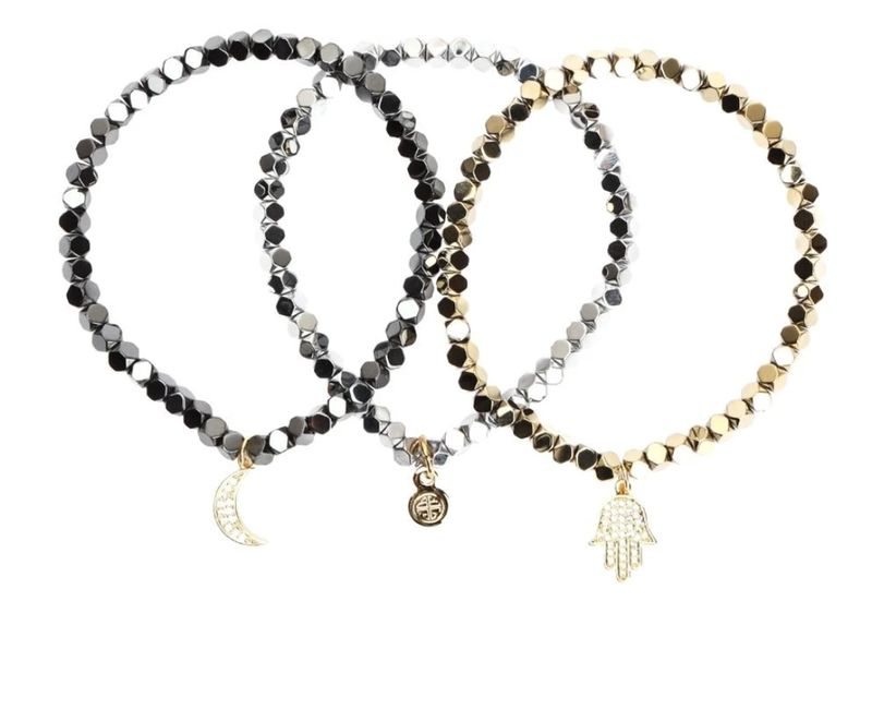 METALLIC KRYPTONITE BRACELETS - SET OF 3