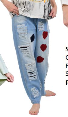 Vintage Blue Heart Pant