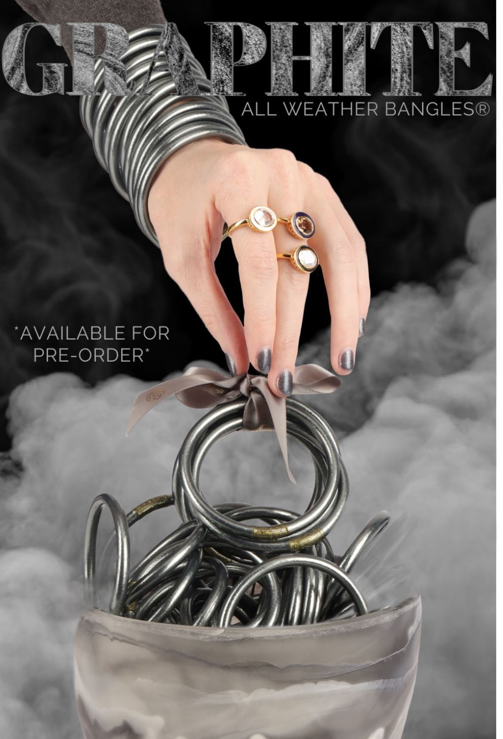 Graphite Budha Bangle