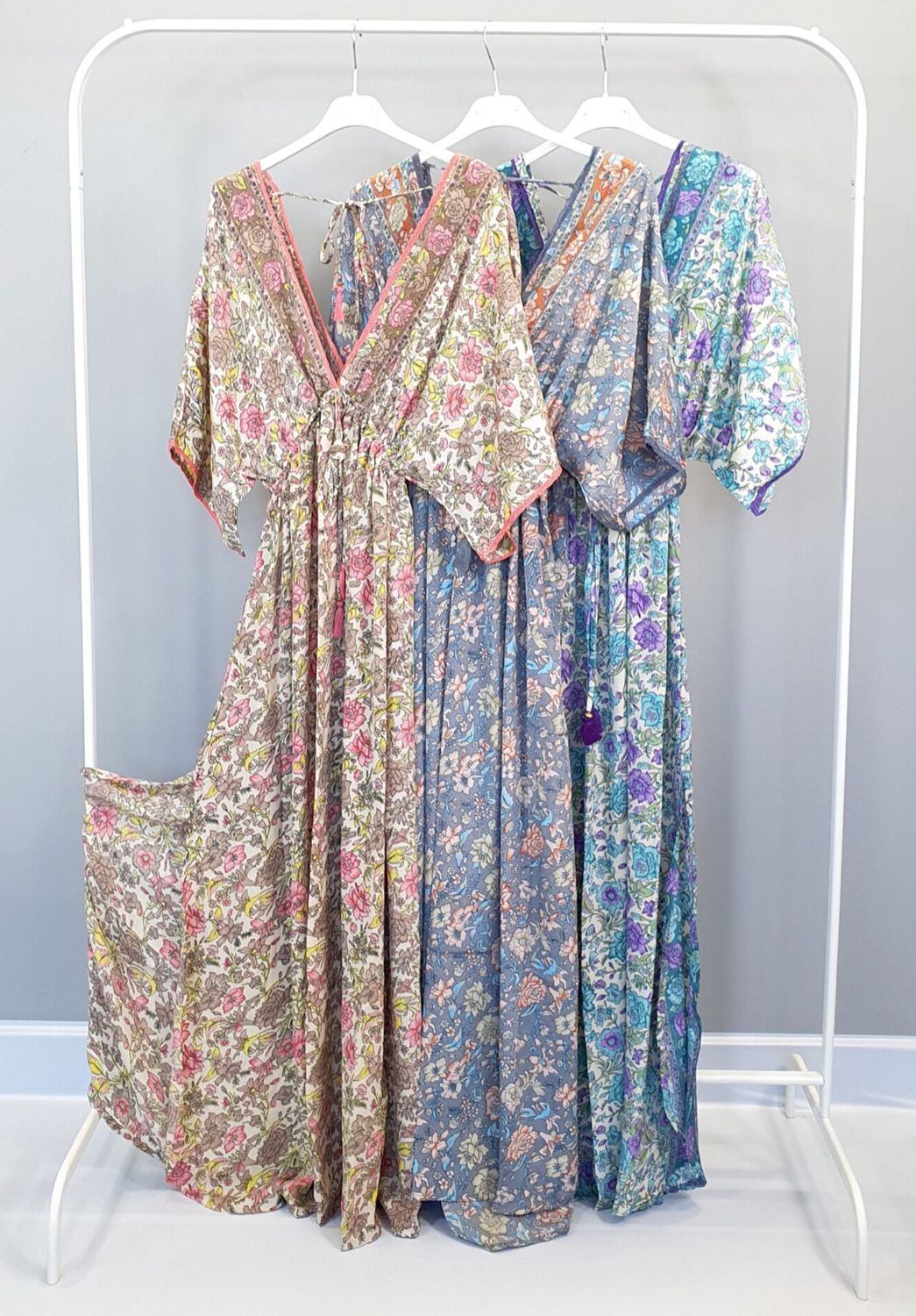 d7640 Long Dress Silk Collection