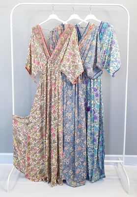 d7640 Long Dress Silk Collection