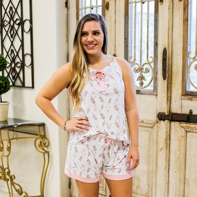 Champagne Dreams Sleep Cami Light Pink