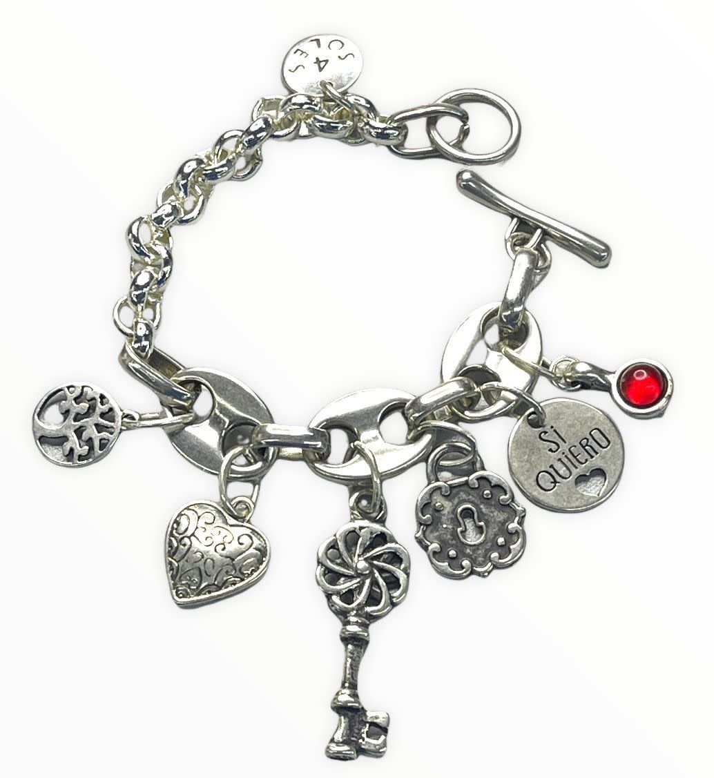 Silver Charm Bracelet by 4 Soles