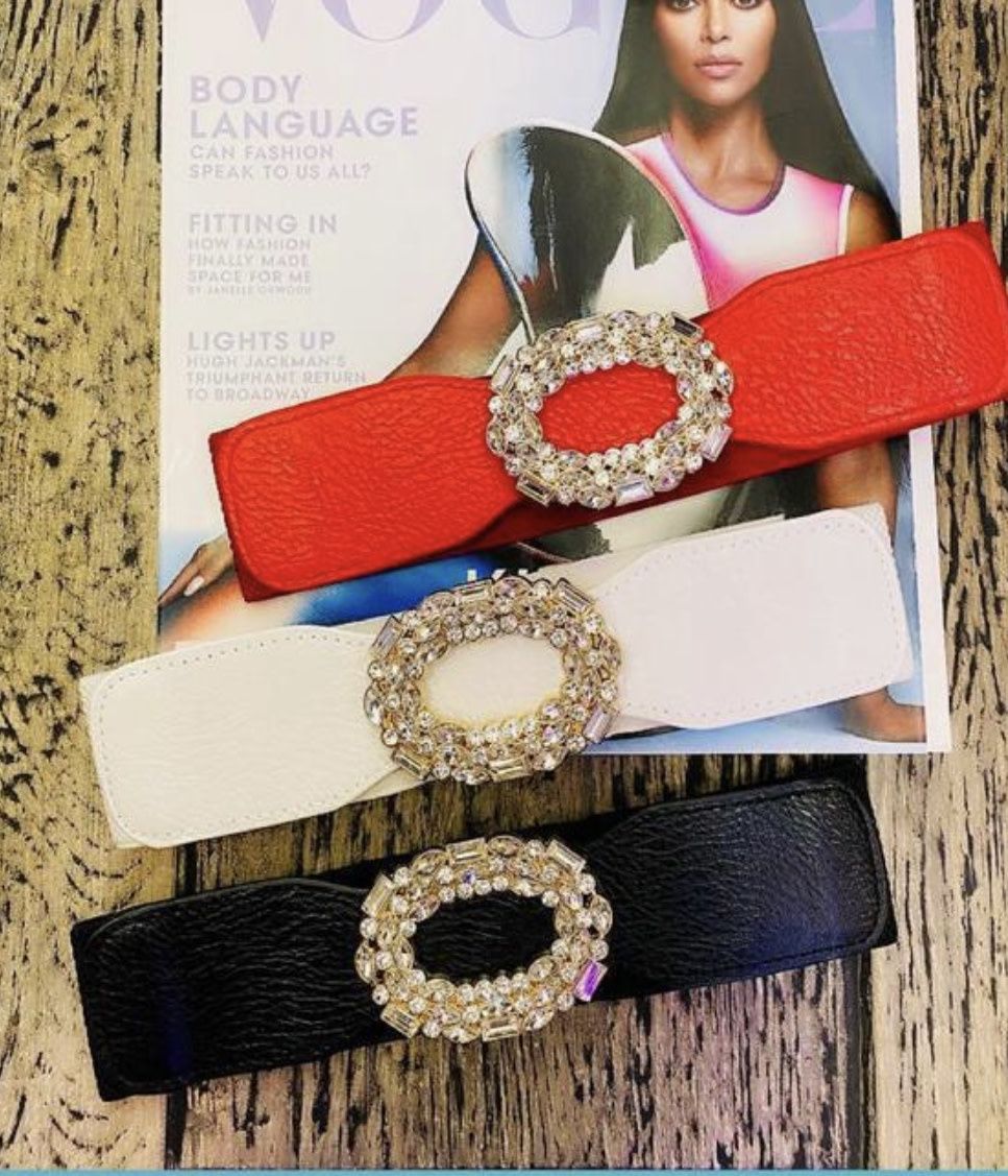 Elastic belt with Crystals