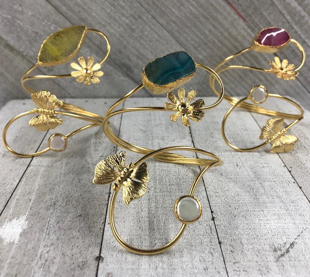 Flower Butterflies Cuff