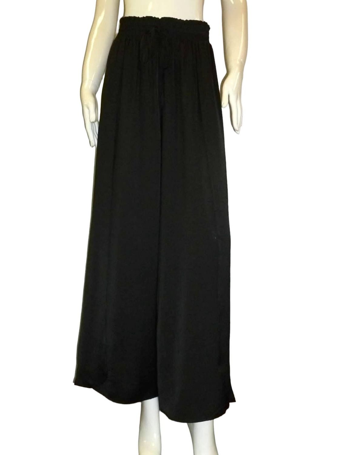 Satin wide legs tulip pants