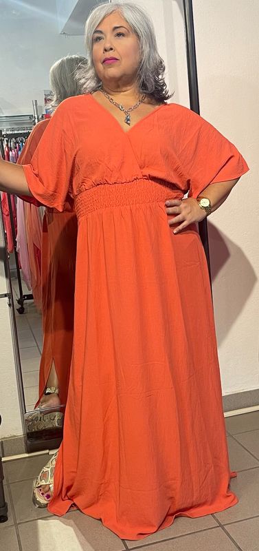 Solid Woven Wrap Maxi Dress 3x PLUS