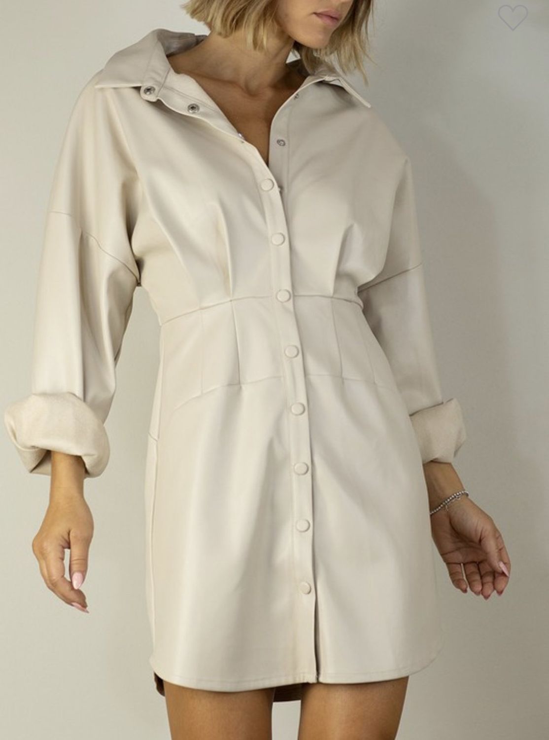 Soft faux leather dress