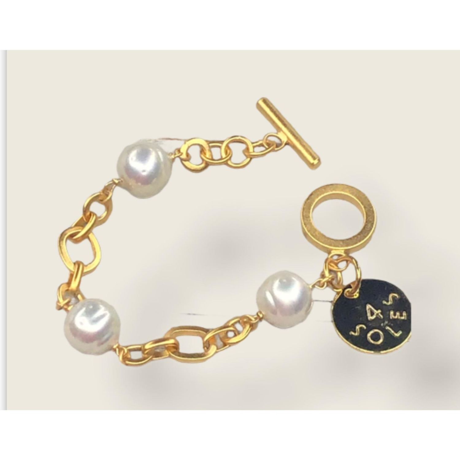 Single Chain Pearl Brazalet