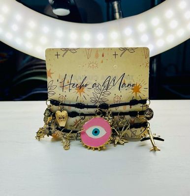 Knot Bracelets with Turkish Eye 