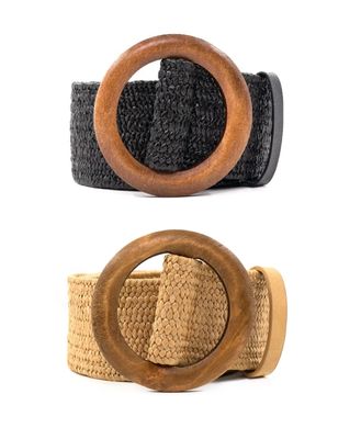 Elastic Belt wood Buckle