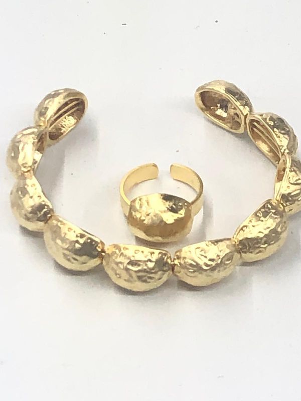 Nugget Set Bracelet and ring