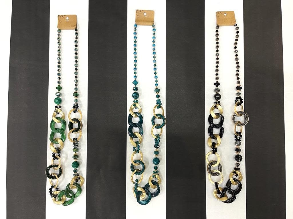 Multi Beads Long Necklace 