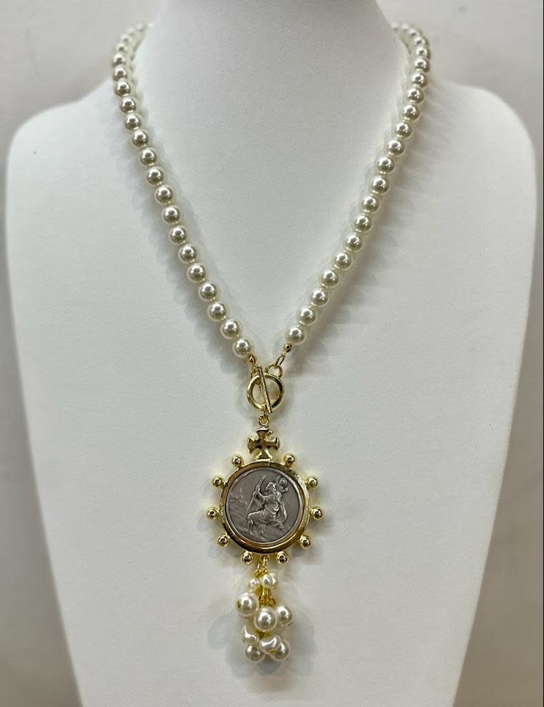 Beads Necklace with Medal