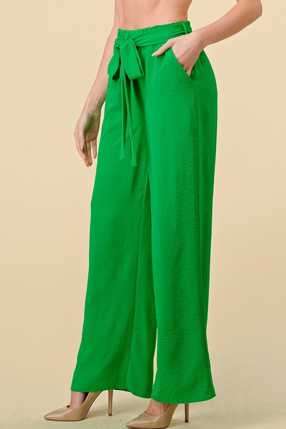 pants w/belt  Kelly green