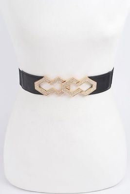 Rhinestone Cuff Elastic Belt(more Colors)