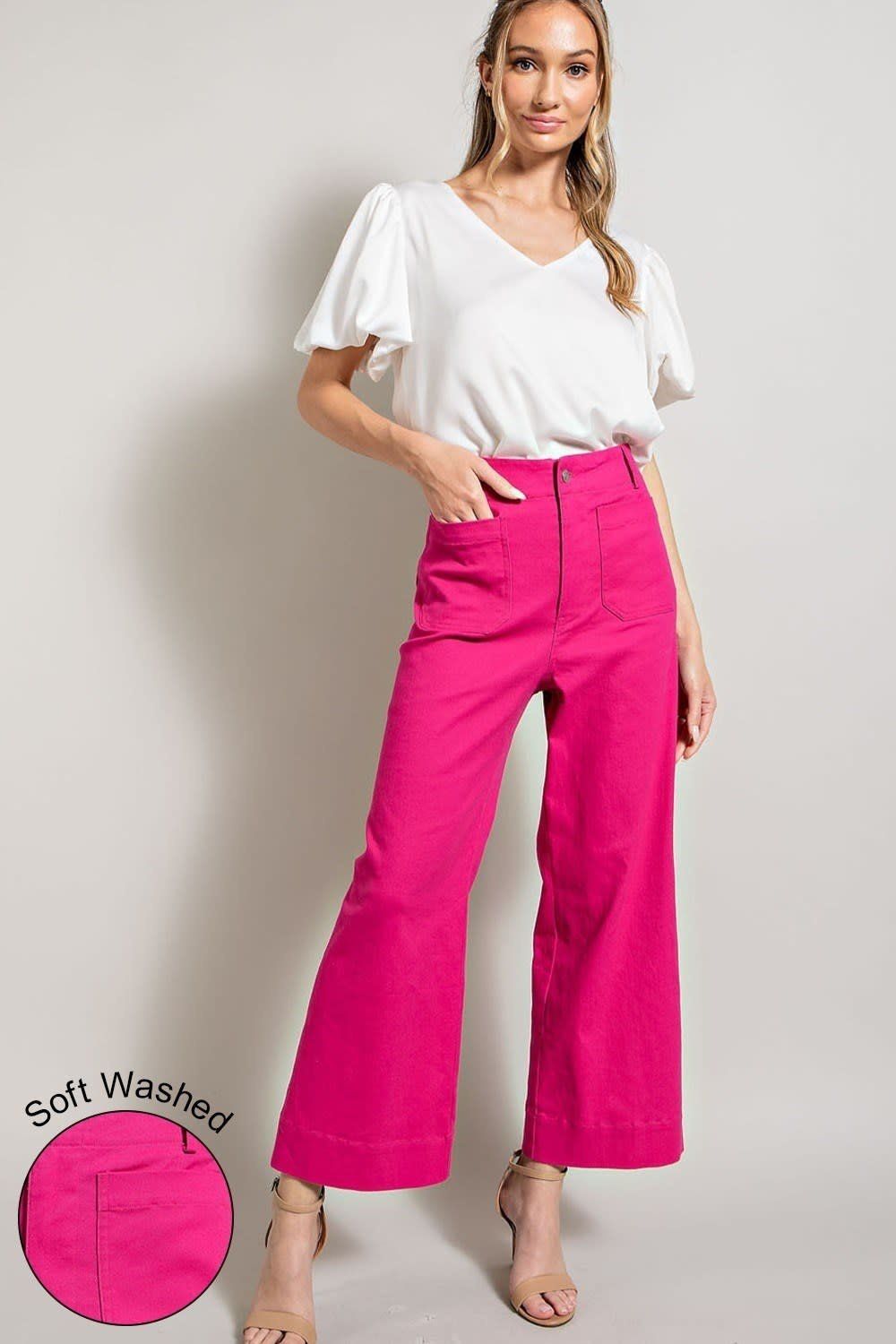 Plus Wide Leg Pants  2 front pockets