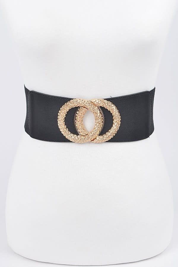 Big Metal Buckle Elastic Belt