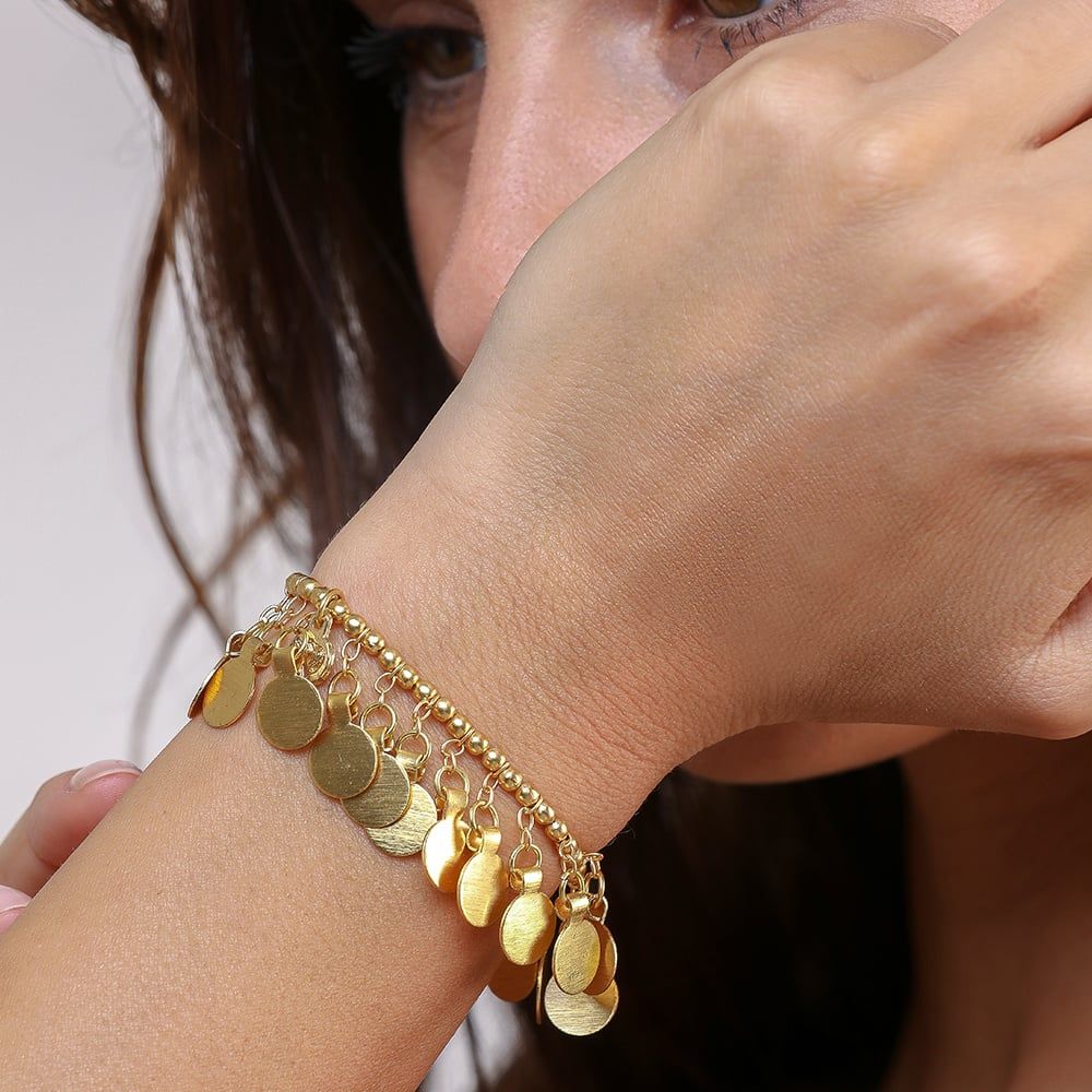 DD13519ELASTIC BRACELET COINS