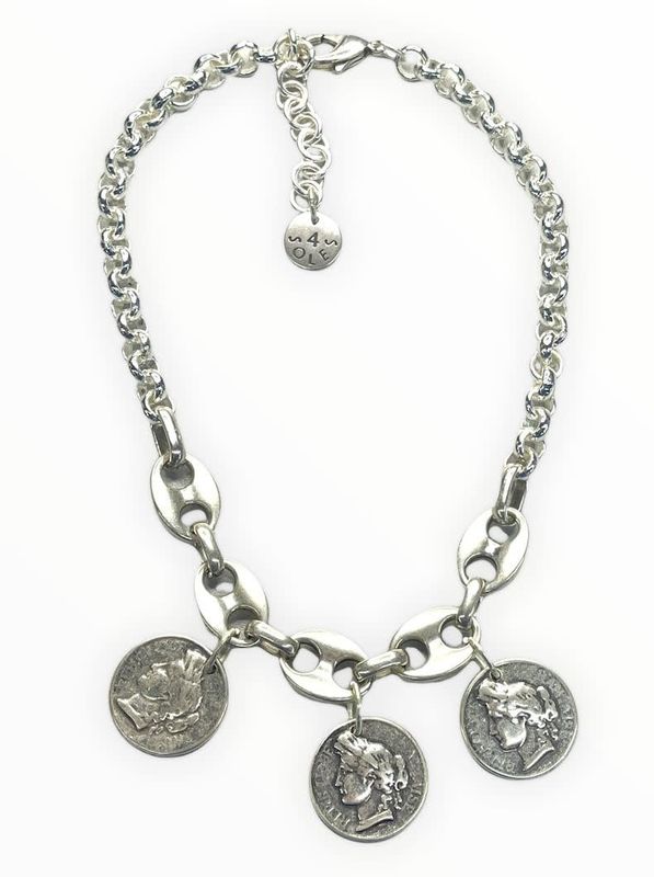 Big Mariner Coin Necklace by 4 Soles