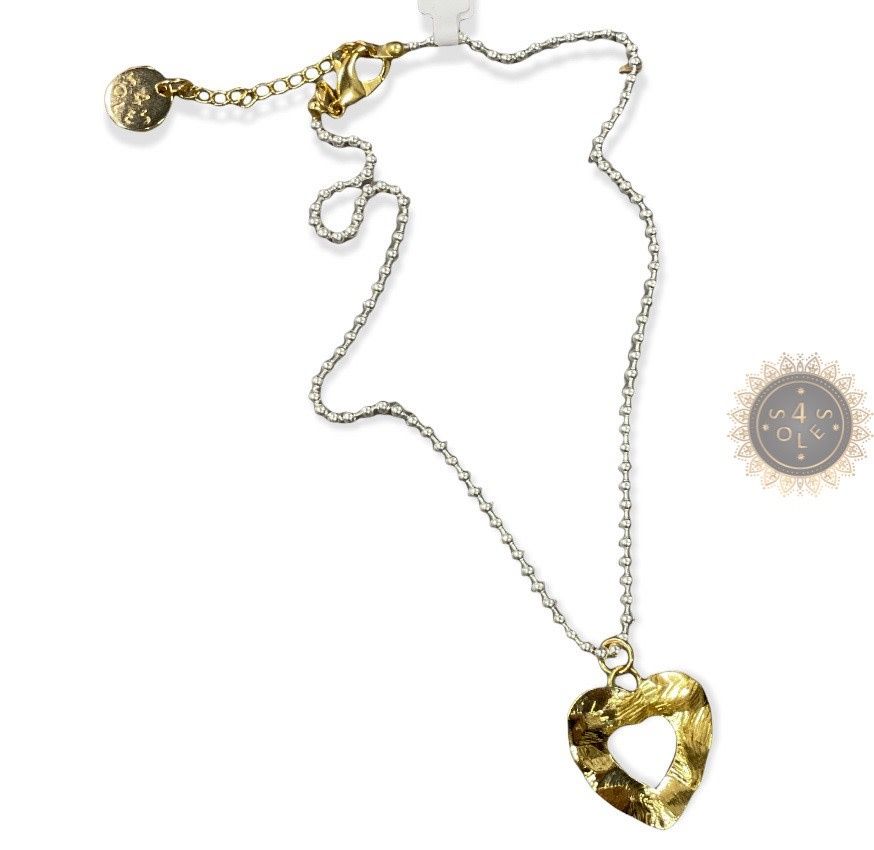 Ball chain heart 20”