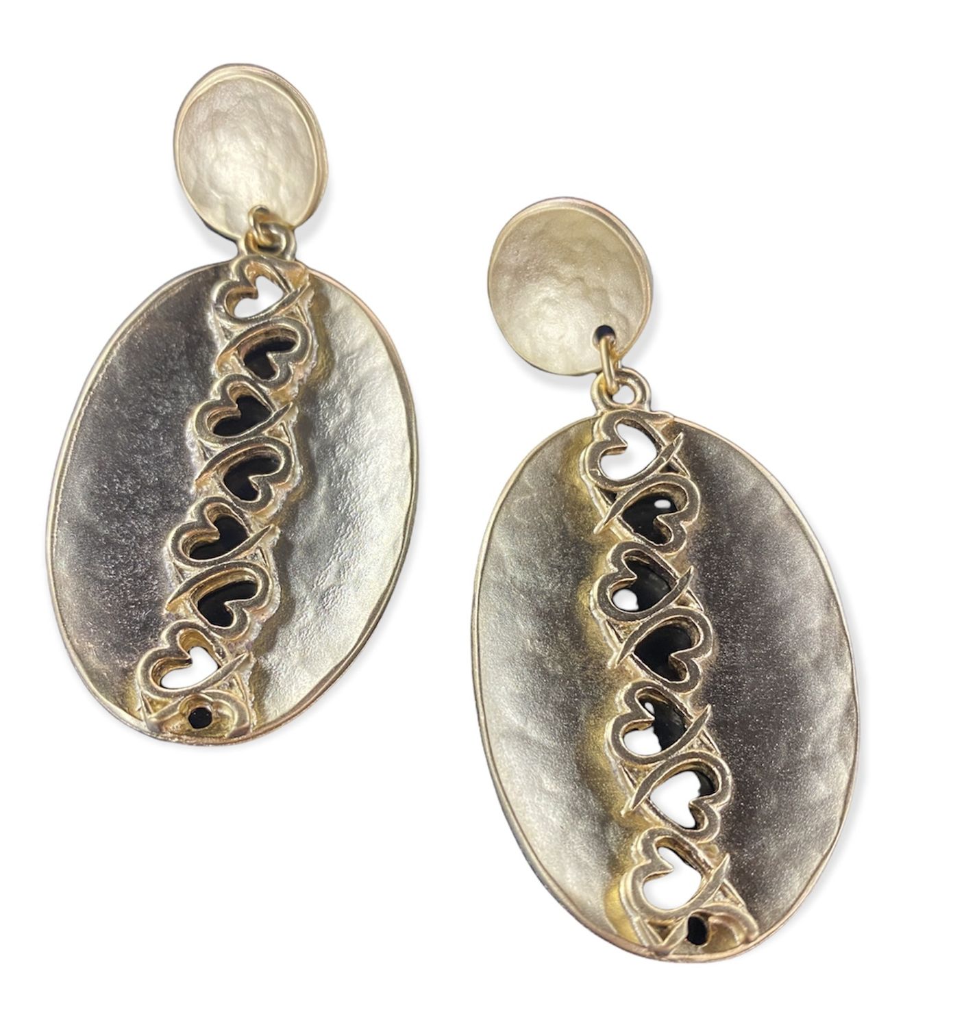 Gold Plated Multi Hearts Earring