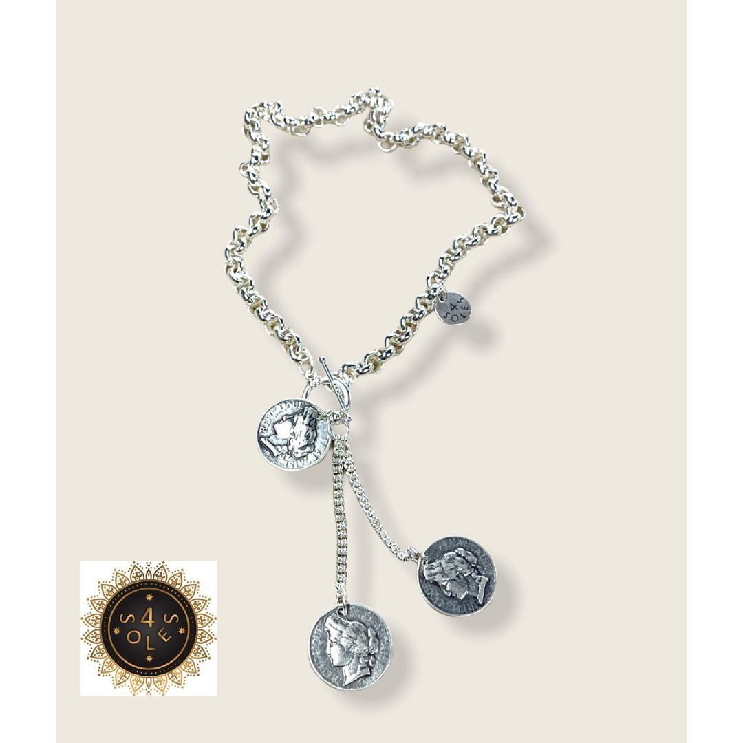Silver Coins Necklace