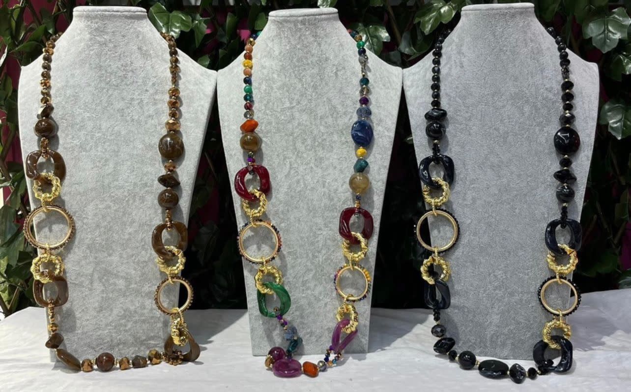 XL627 Large Beads Long Necklace 