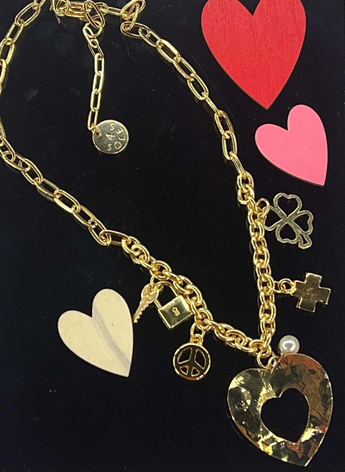 Heart Multi Charms 4 Soles Necklace