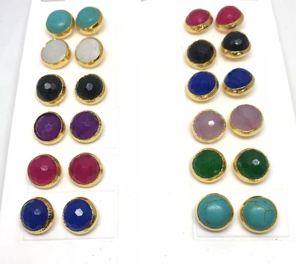 Semi Precious Studs earrings