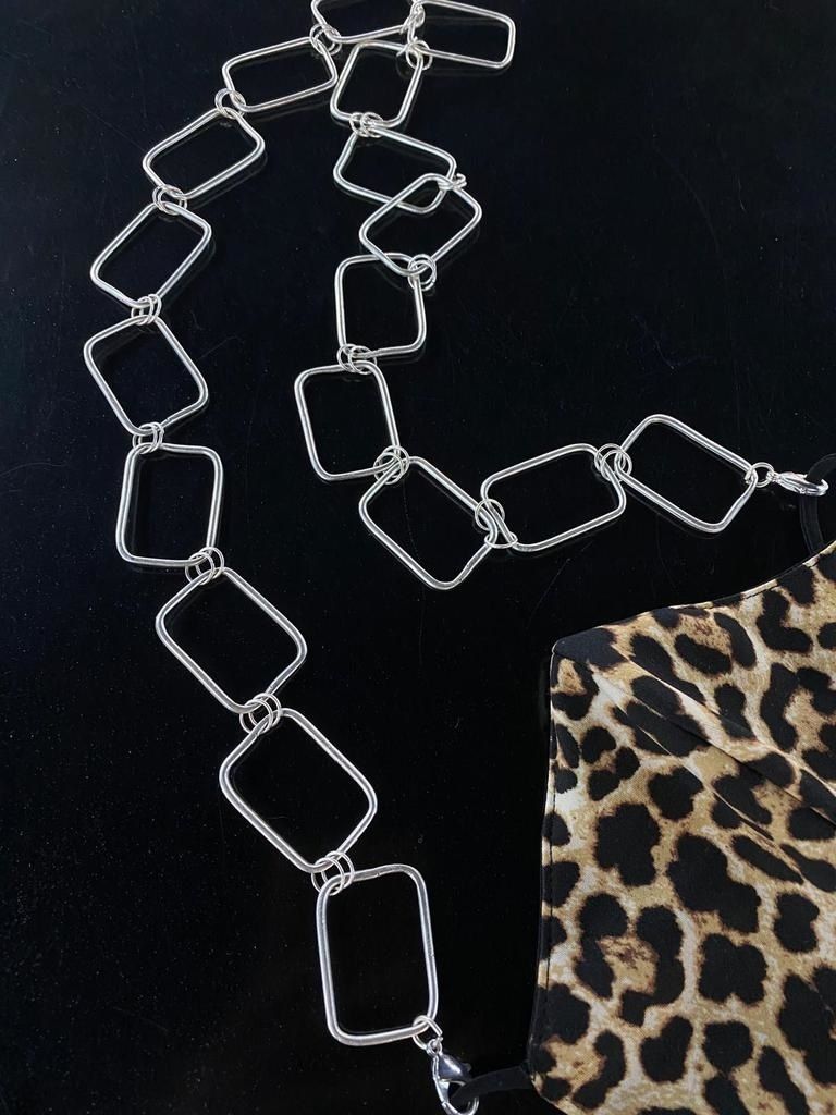 silver Chain necklace or Mask