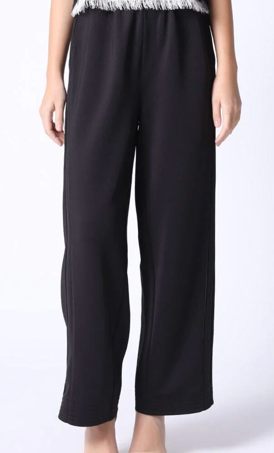 Elastic Band Long Pants black