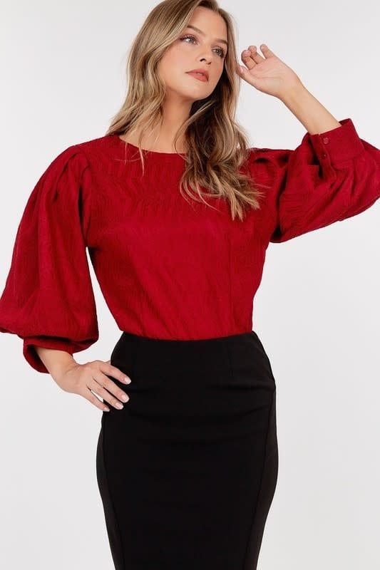 Puff Sleeve Lace Top