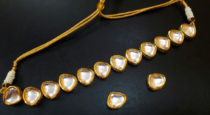 Clear Designer Necklace set