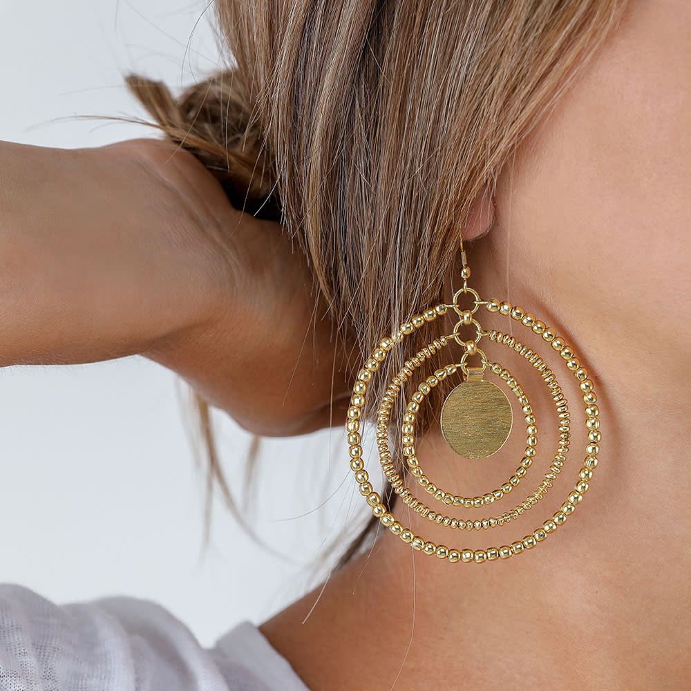 dd16064 EARRINGS MOLTICIRCLES PLATE