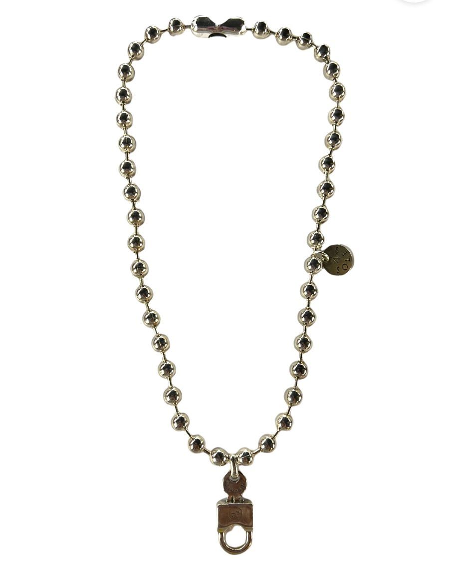 Lock 8m Necklace 18&quot; silver plated