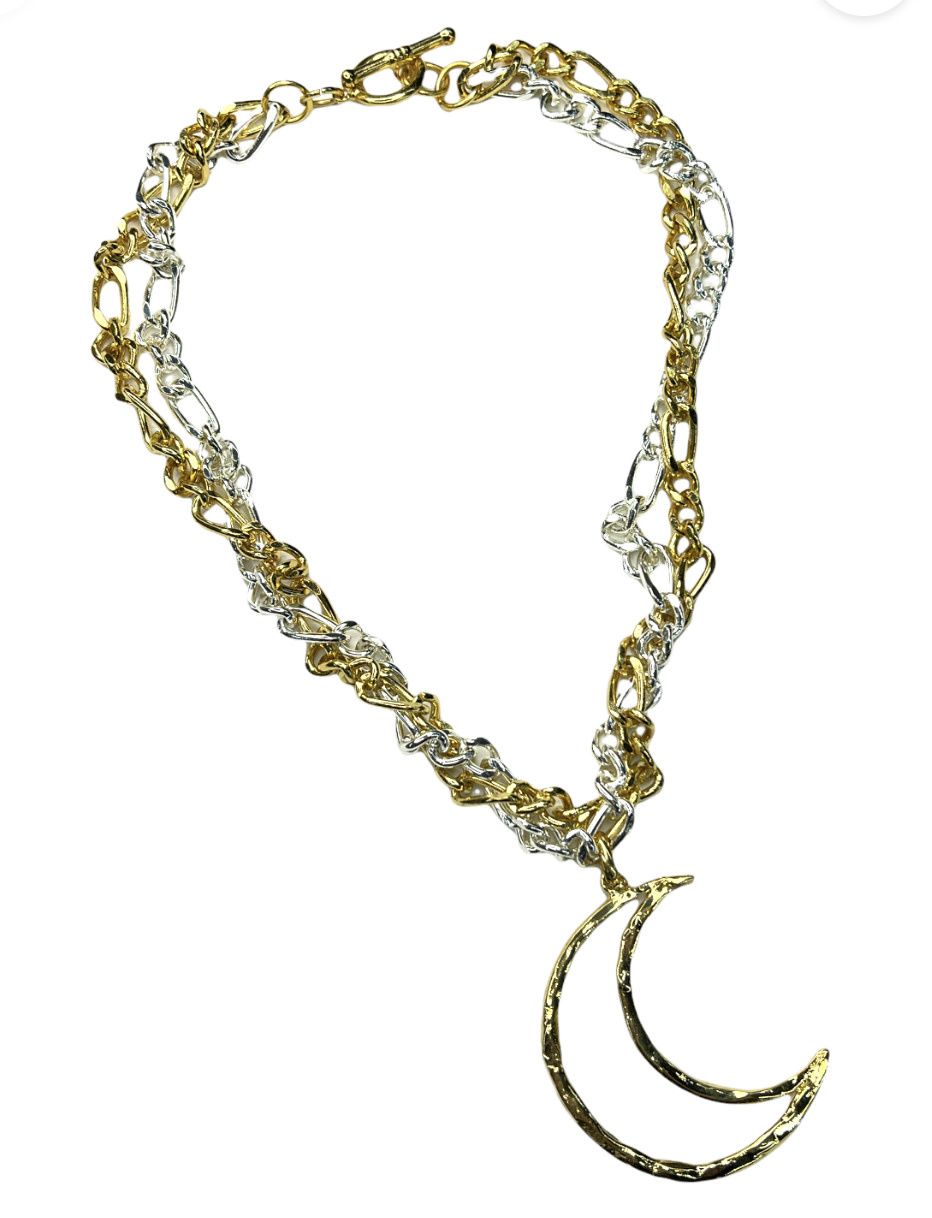 Big moon 4 soles necklaces