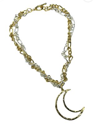 Big moon 4 soles necklaces