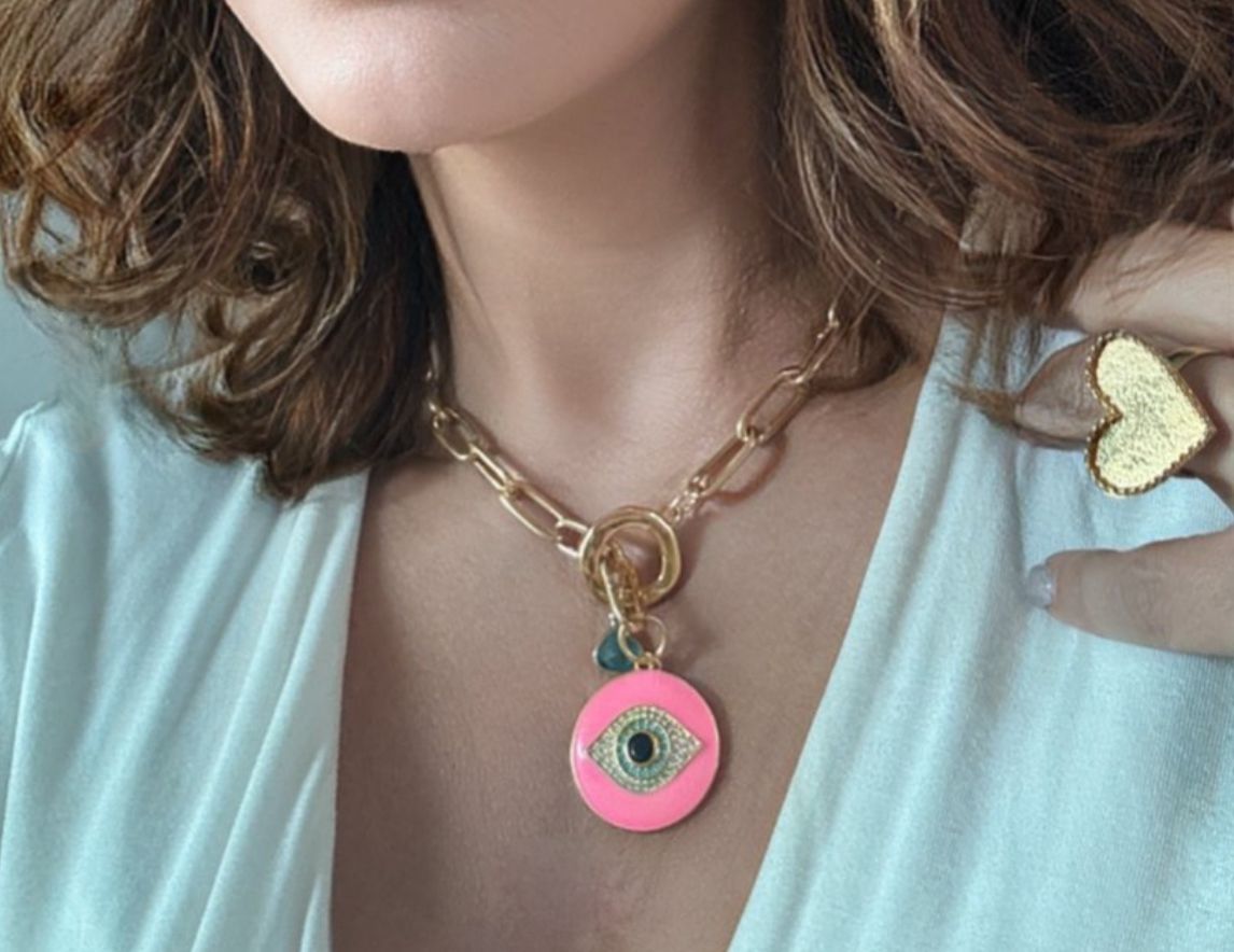 Enamel eyes 4 Soles Necklaces