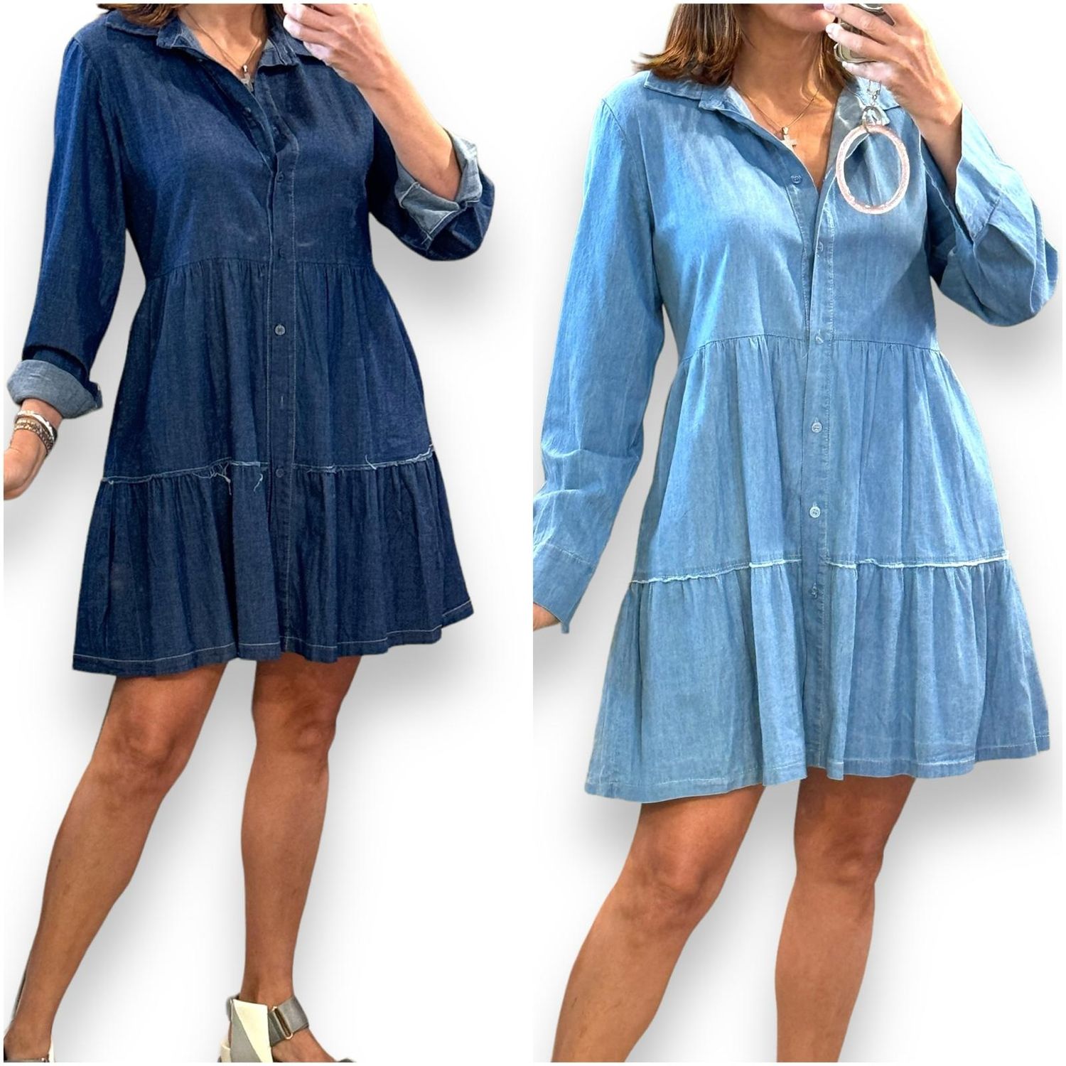 Cotton Denim Dress one size