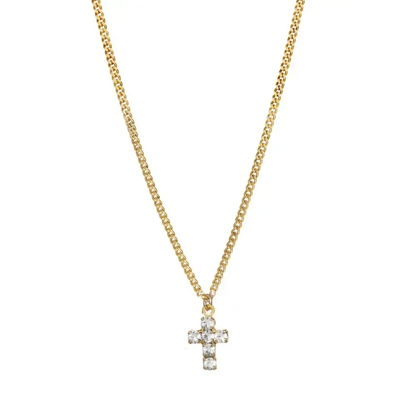 Single Mini Cross Necklace