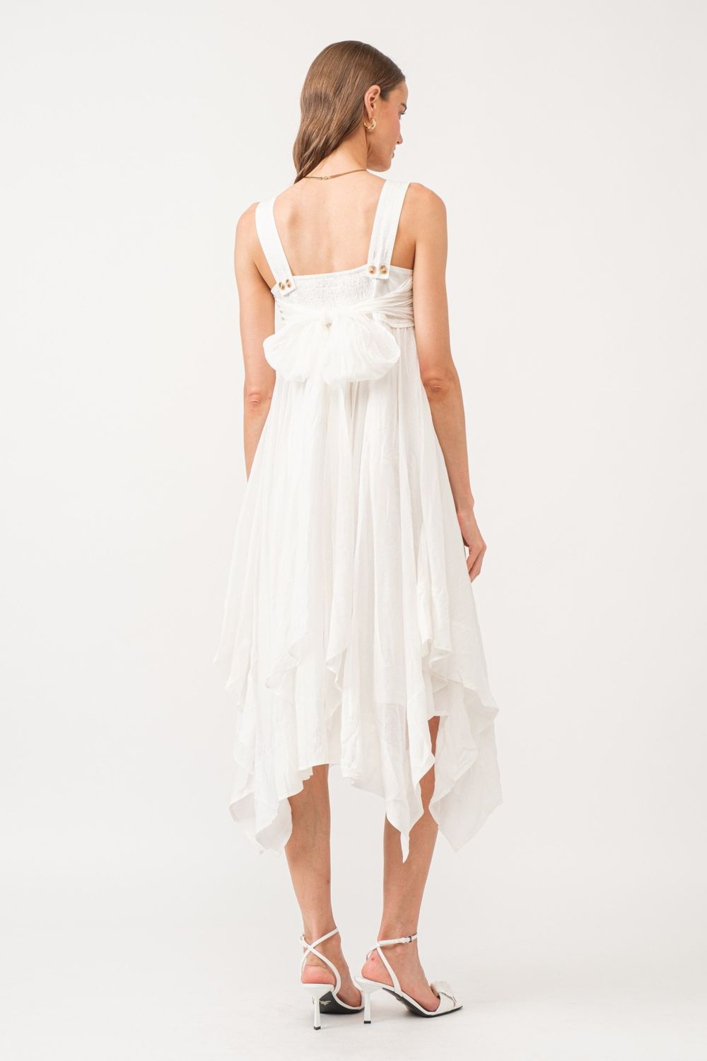 SLEEVELESS TRAPEZE MIDI DRESS