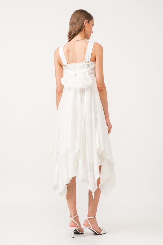 SLEEVELESS TRAPEZE MIDI DRESS