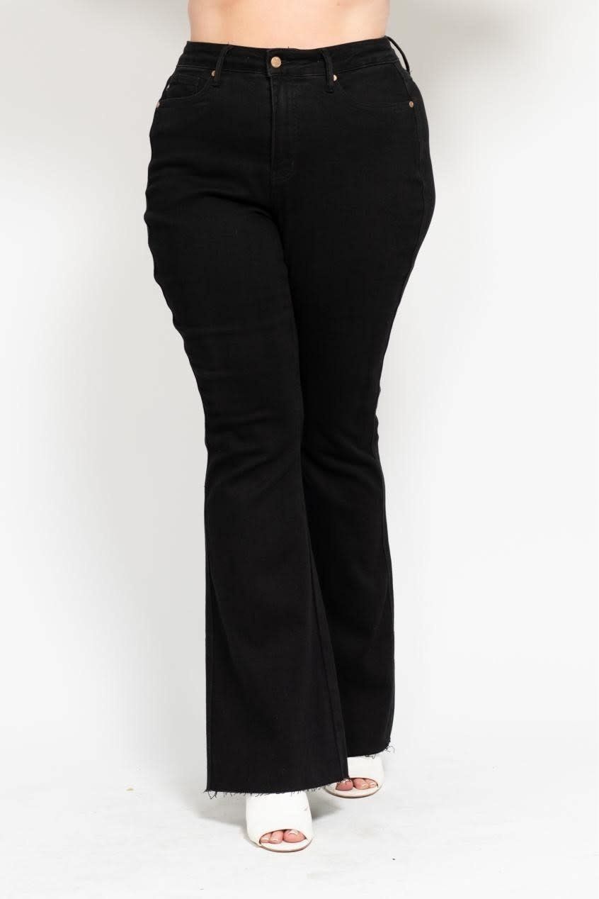 High Waist Tummy Control Cut Hem Flare