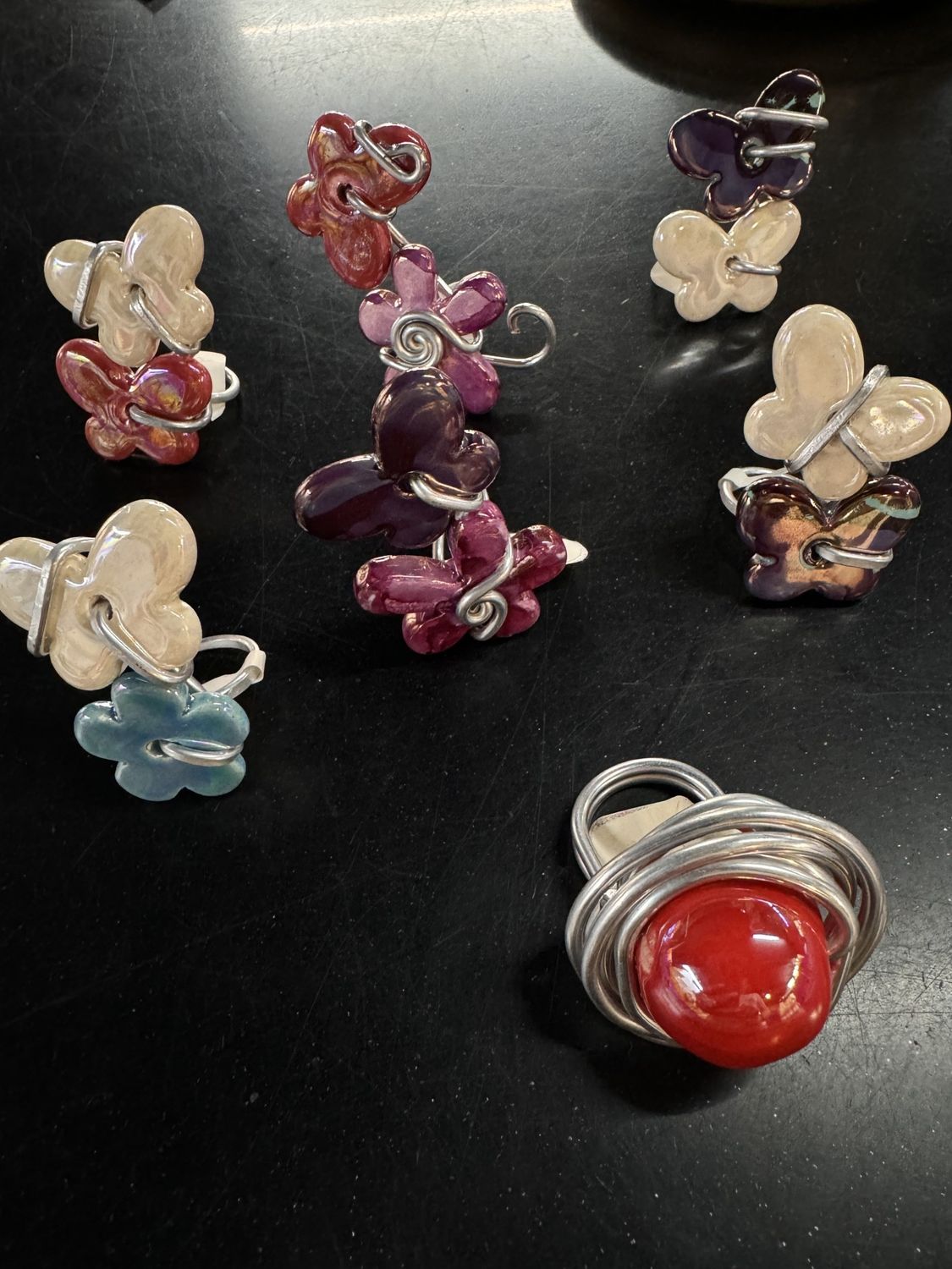 Ceramic rings handmade 