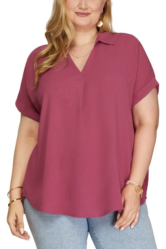 V nEck Top Mauve