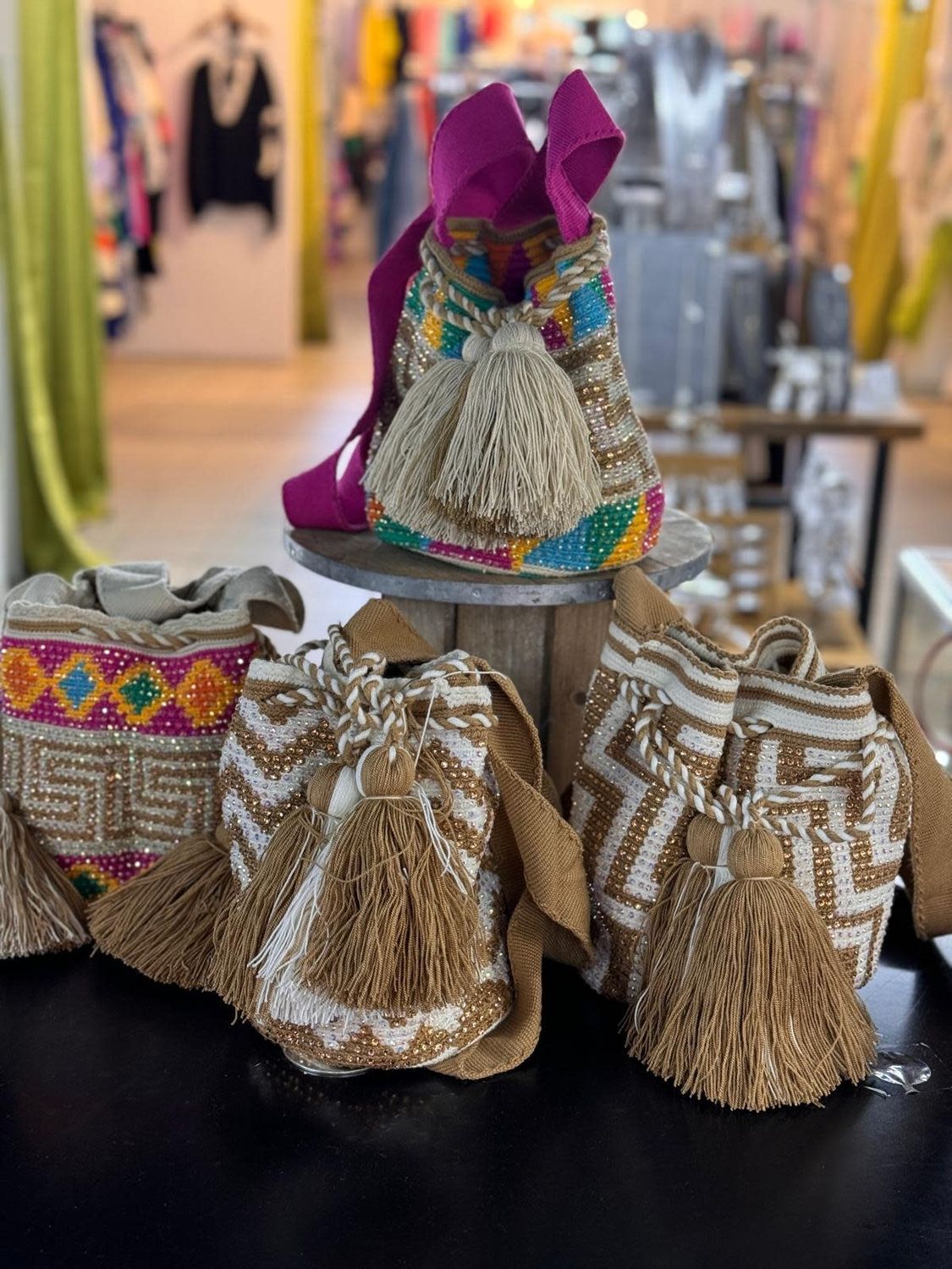 Medium Wayuu Crystals Bags