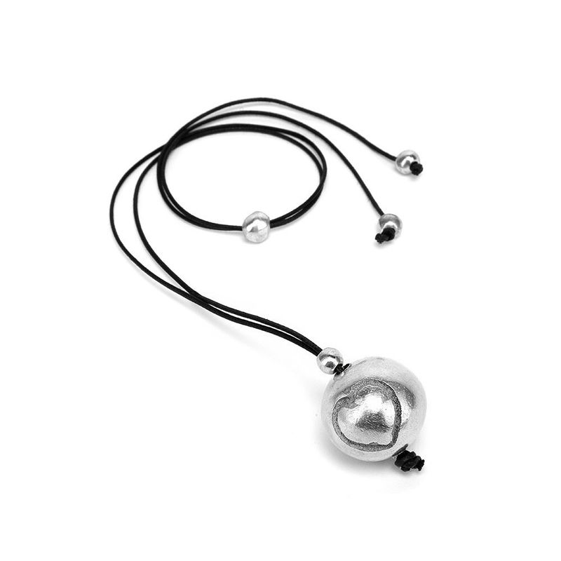 NECKLACE LOUNGE GRANDE BOULE SINGLE A COEUR