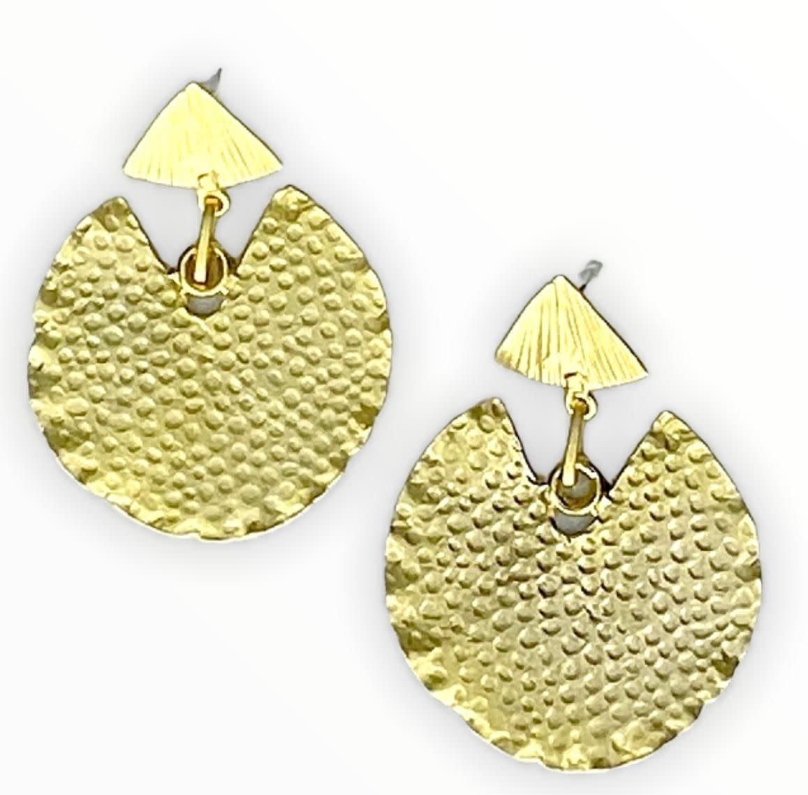 Gold Triangle Earrings