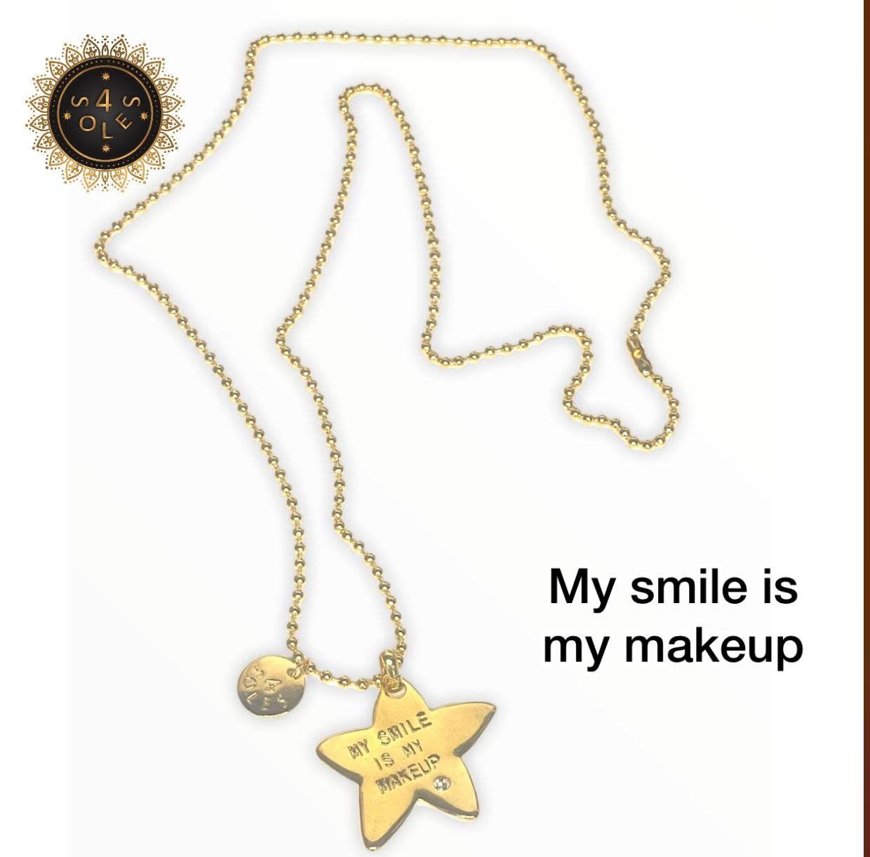 n5663 my smile is my make up  Necklace 4 Soles